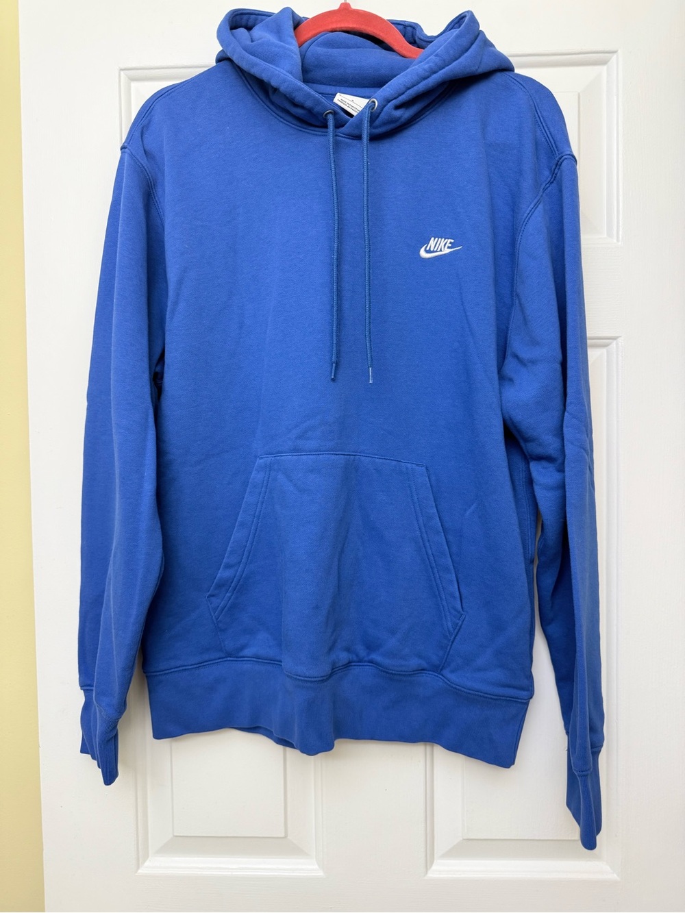 Nike Royal Blue Pullover Hoodie with Small White Logo